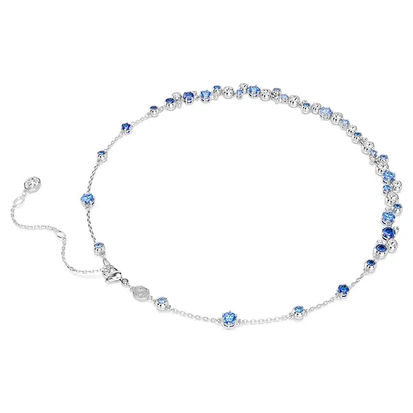 Dây Chuyền Nữ Swarovski Constella Necklace Mixed Cuts, Blue, Rhodium Plated 5732255 Màu Xanh Bạc