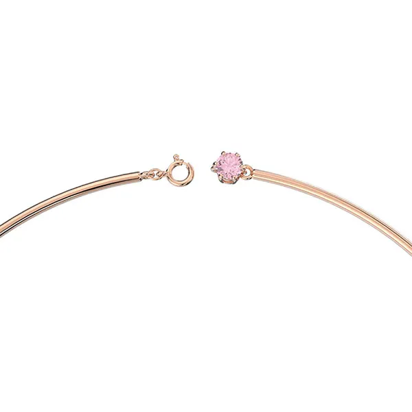 Dây Chuyền Nữ Swarovski Constella Necklace Round Cut, Pink, Rose Gold-Tone Plated 5640281 Màu Vàng Hồng