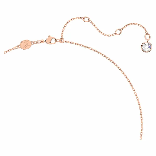 Dây Chuyền Nữ Swarovski Dellium Necklace Round Shape Bamboo White Rose-gold Plated 5645371 Màu Vàng Hồng