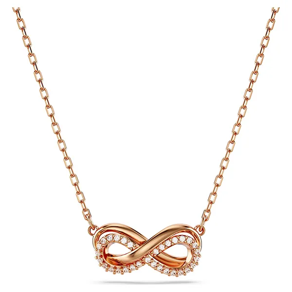 Dây Chuyền Nữ Swarovski Hyperbola Pendant Pavé, Infinity, White, Rose Gold-tone Plated 5684084 Màu Vàng Hồng