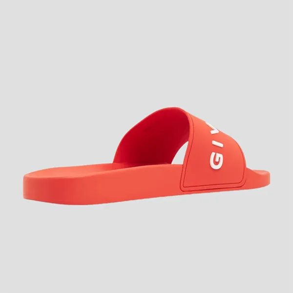 Dép Givenchy Slide Rubber Cam Tươi Sang Trọng Với Logo - Phong Cách Thời Trang Thanh Lịch Dành Cho Mọi Cơ Hội