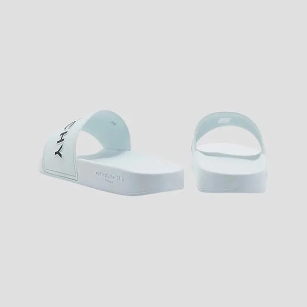 Dép Nam Givenchy Slide Rubber 'White' With Logo BH300HH0EL 100 Màu Trắng Size 39