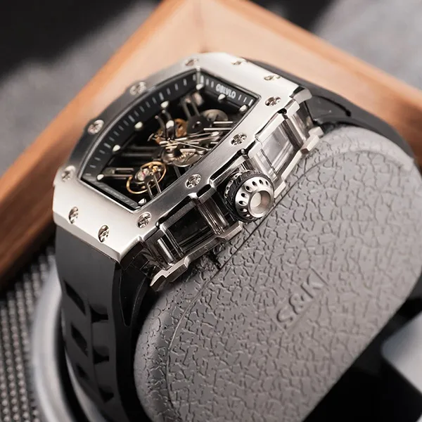 Đồng Hồ Nam Oblvlo OBL-XM-XSK-YBBR Màu Đen