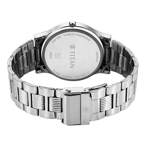 Đồng Hồ Nam Titan Siler White Dial Alog Watch For Men 1650SM02 Màu Bạc