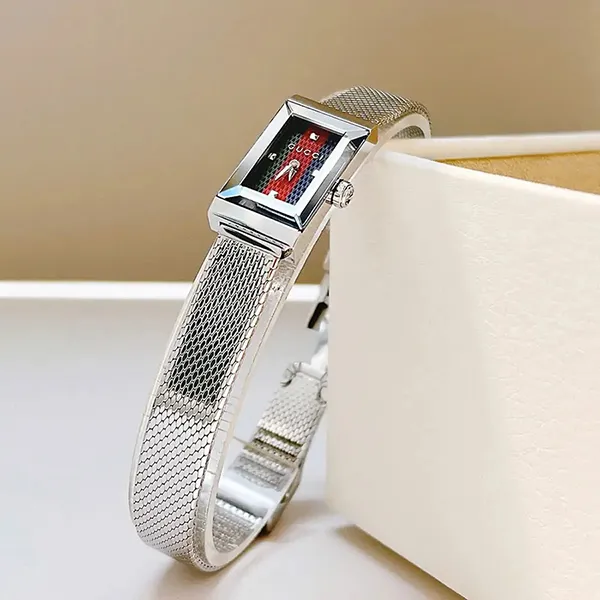 Đồng Hồ Nữ Gucci G-Frame Watch 14x25mm YA147510 G Silver Màu Bạc