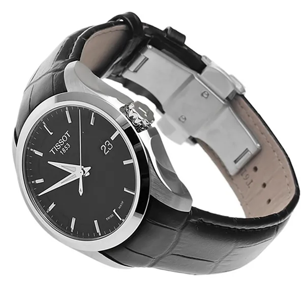 Đồng Hồ Nữ Tissot Couturier T035.210.16.051.00 Màu Đen - Thời Trang Sang Trọng, Chống Nước 10ATM, Dây Da Cao Cấp, Phong Cách Hiện Đại