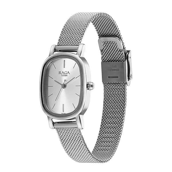 Đồng Hồ Nữ Titan Raga Oval Analogue Watch 2665SM01 Màu Bạc