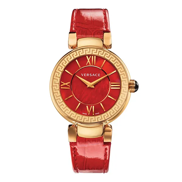 Đồng Hồ Nữ Versace VNC190017 Leda Red Dial Ladies Watch 38mm Màu Đỏ Vàng