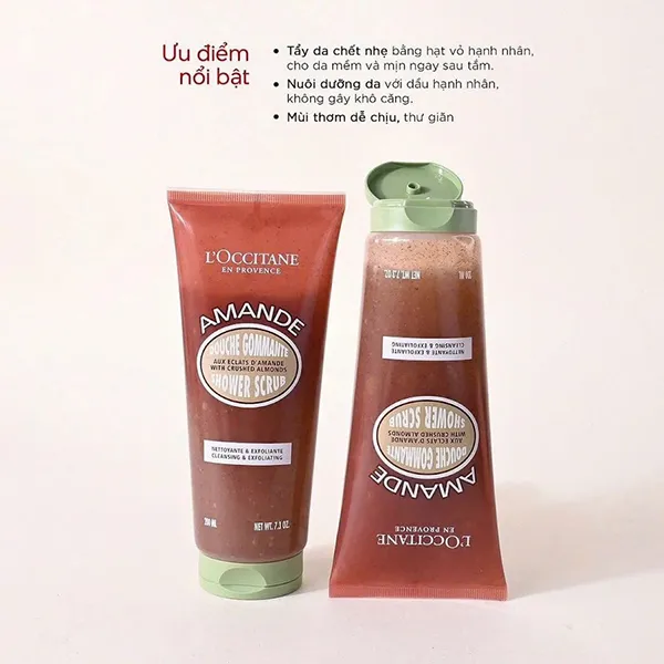 Gel Tắm Tẩy Tế Bào Chết Hương Hạnh Nhân L'Occitane Amande Almond Shower Scrub 200ml
