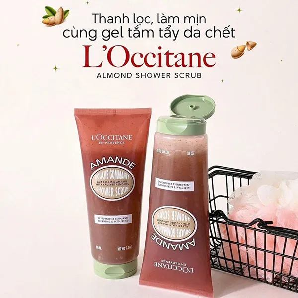 Gel Tắm Tẩy Tế Bào Chết Hương Hạnh Nhân L'Occitane Amande Almond Shower Scrub 200ml