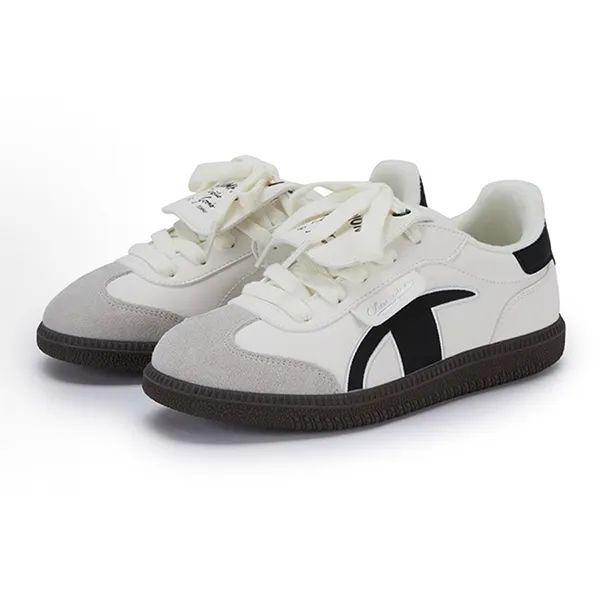 Giày Thể Thao Nữ Champion Essentials T-Trainer Cream Black UF44FWT46DU1HF4 Màu Trắng Size 36