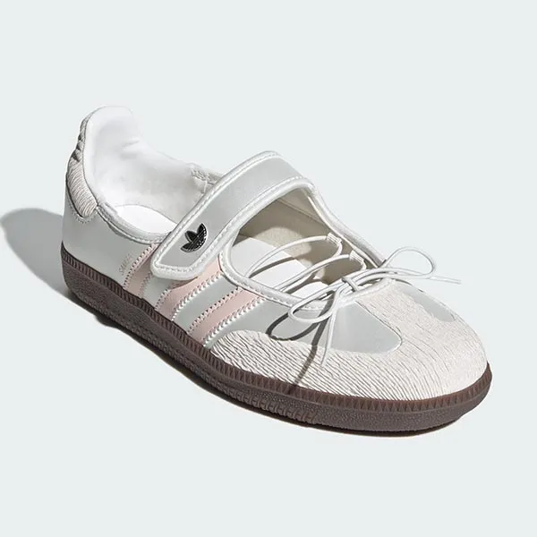 Giày Bệt Nữ Adidas Samba Jane Cloud White Pink JR4482 Màu Trắng Hồng Size 36.5