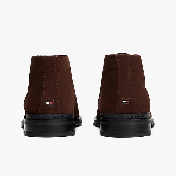 Giày Boot Nam Tommy Hilfiger Suede Lace-Up Boots FM05579 - 200 Màu Nâu Size 7.5