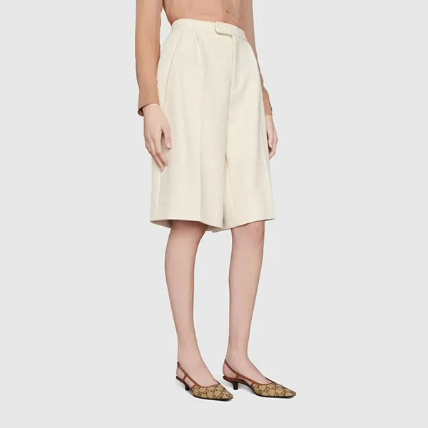 Giày Cao Gót Gucci Women’s GG Slingback Pump ‎675441-9SF10-2583 Màu Nâu Be Size 35