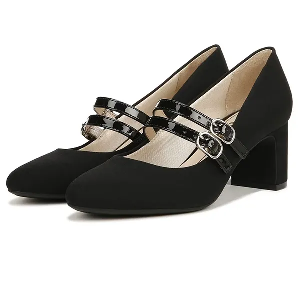 Giày Cao Gót Nữ LifeStride Women's True Block Heel Mary Jane Màu Đen Size 36