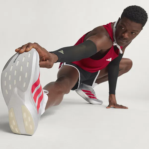 Giày Chạy Bộ Nam Adidas Adizero EVO SL KI3381 Màu Bạc Đỏ Size 6UK