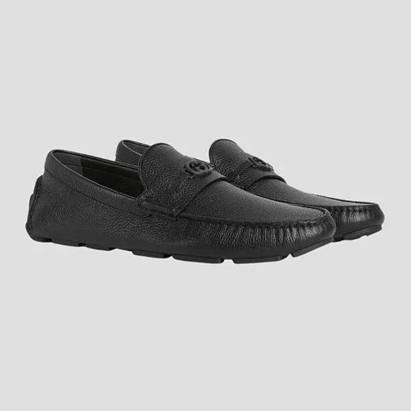 Giày Lười Nam Gucci Havel Black Interlocking G Logo 820658 AAEFR 1000 Màu Đen Size 5