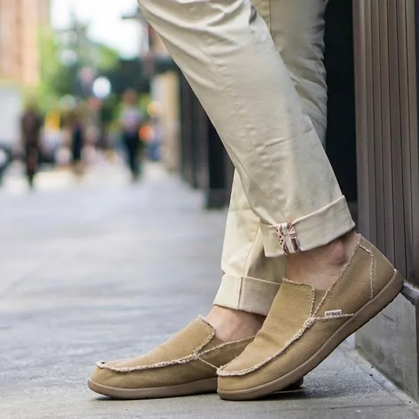 Giày Lười Nam Crocs Loafers Santa Cruz Màu Khaki Size 39-40