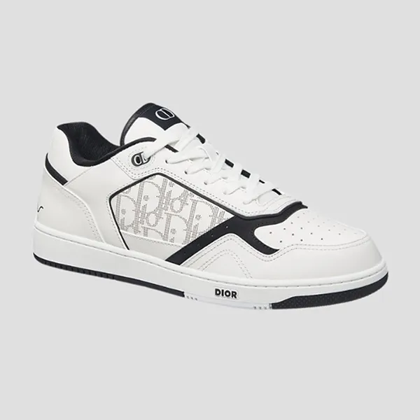 Giày Sneaker Nam Dior B27 Uptown Low-Top White And Black Smooth Calfskin 3SN272ABW H069 Màu Trắng Size 39
