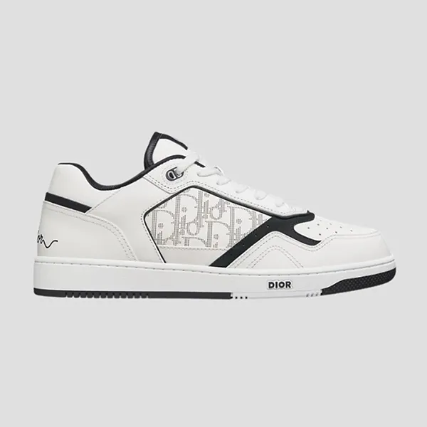 Giày Sneaker Nam Dior B27 Uptown Low-Top White And Black Smooth Calfskin 3SN272ABW H069 Màu Trắng Size 39