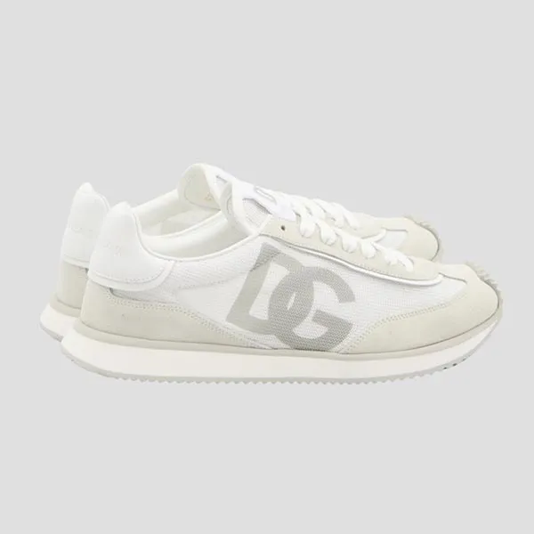 Giày Sneaker Nam Dolce & Gabbana Branco With Logo Low-Top Grey/White CS2288 A5355 8B930 Màu Trắng Size 40