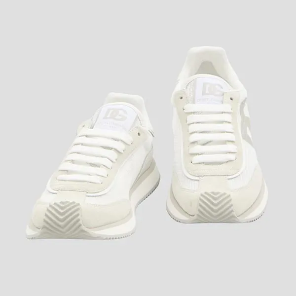 Giày Sneaker Nam Dolce & Gabbana Branco With Logo Low-Top Grey/White CS2288 A5355 8B930 Màu Trắng Size 40