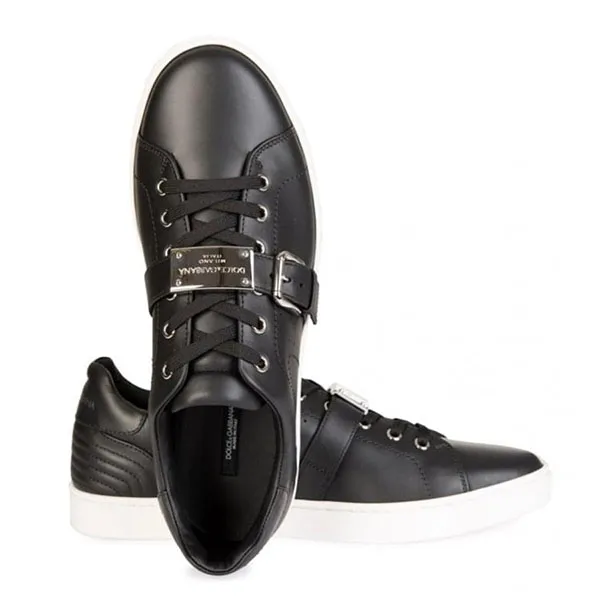 Giày Sneaker Nam Dolce & Gabbana D&G Buckle Black CS1518 Màu Đen Size 6.5