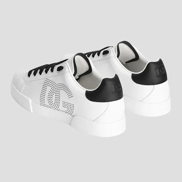 Giày Sneaker Nam Dolce & Gabbana D&G Sport Portofino 'White Black' CS2324 AV066 89697 Màu Trắng Size 39