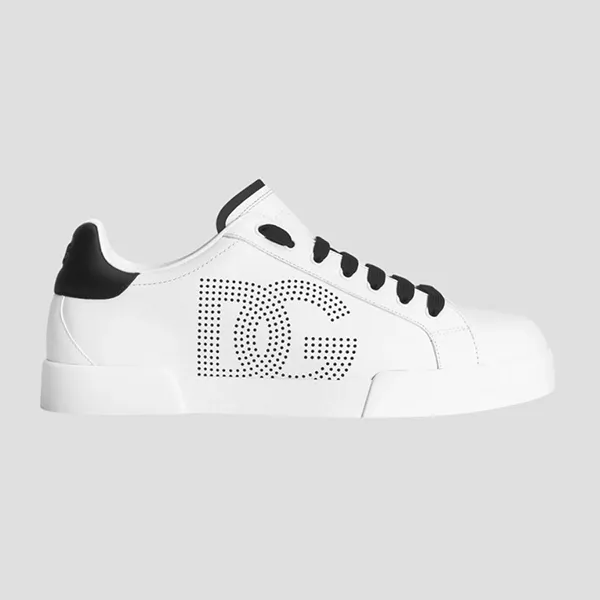 Giày Sneaker Nam Dolce & Gabbana D&G Sport Portofino 'White Black' CS2324 AV066 89697 Màu Trắng Size 39