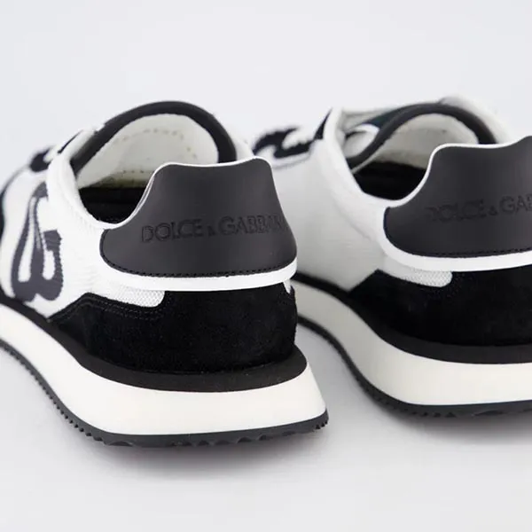 Giày Sneaker Nam Dolce & Gabbana DG Cushion Mixed-material Black/White CS2288 A5355 8I050 Màu Đen Trắng Size 40