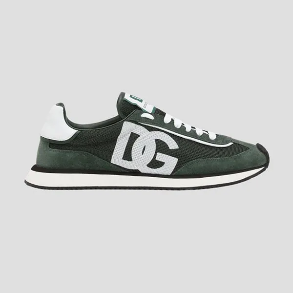 Giày Sneaker Nam Dolce & Gabbana DG Cushion Mixed-material Green/White CS2288 A3D24 8L592 Màu Xanh Lá Size 40