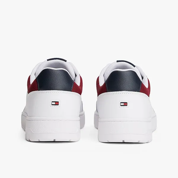 Giày Sneaker Nam Tommy Hilfiger Cleat Basketball Trainers With Leather FM05629 - 971 Màu Trắng Size 7.5