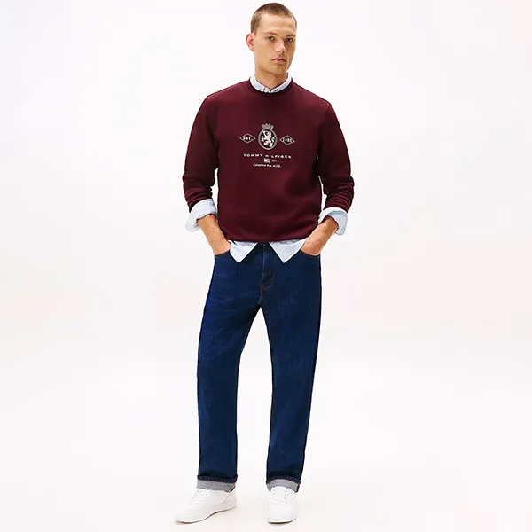 Giày Sneaker Nam Tommy Hilfiger Cleat Basketball Trainers With Leather FM05629 - 971 Màu Trắng Size 7.5