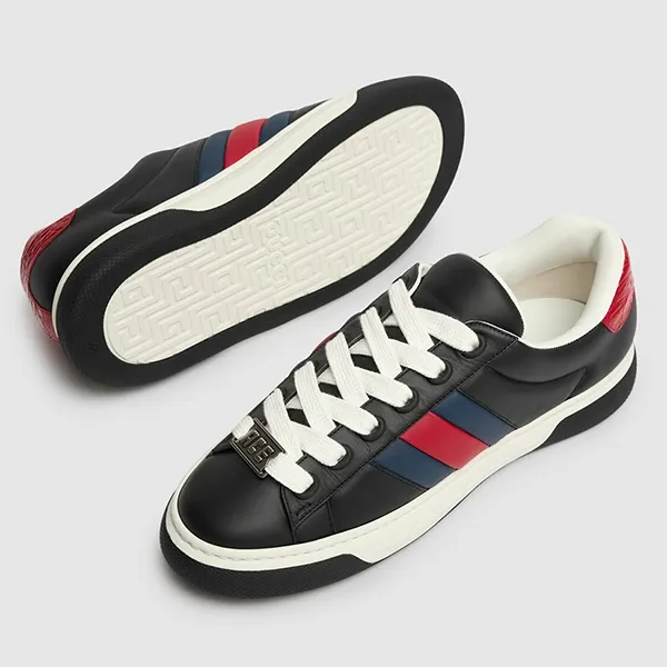 Giày Sneakers Nam Gucci Hyper Ace Leather 791394 Màu Đen Size 6