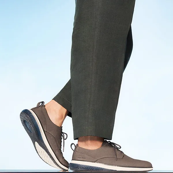 Giày Tây Nam Cole Haan ØriginalGrand Energyweave Perforated Plain Toe Oxfords C40559 Màu Xám Nhạt Size 40