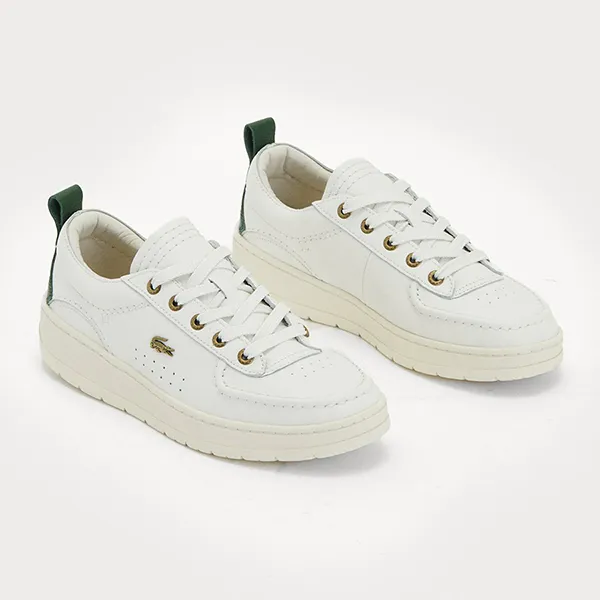 Giày Thể Thao Lacoste Umpire 125 Leather Sneakers OFF WHT/DK GRN 49CFA0002 Màu Trắng Size 10