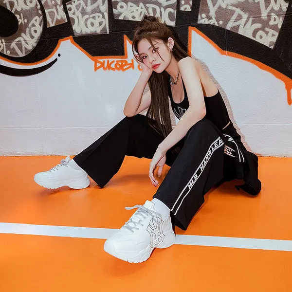 Giày Thể Thao MLB Bigball Chunky A New York Yankees Ivory 3ASHC101N-50IVS Màu Trắng Ngà Size 245