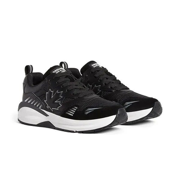 Giày Thể Thao Nam Dsquared2 Panelled Low-Top SNM0376 Màu Đen Size 42