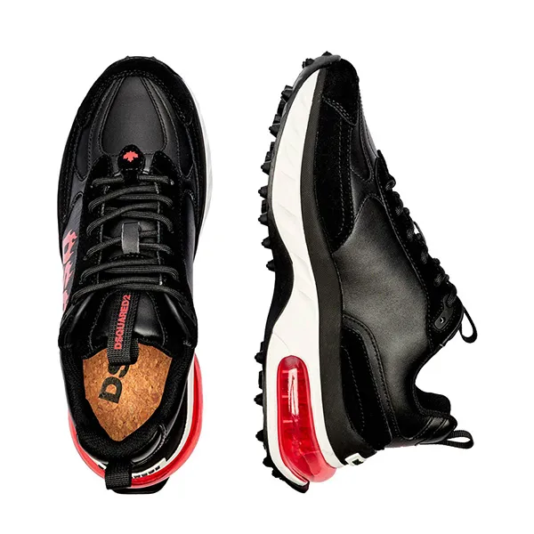 Giày Thể Thao Nam Dsquared2 Bumper Sneakers SNM0172 Màu Đen Size 42