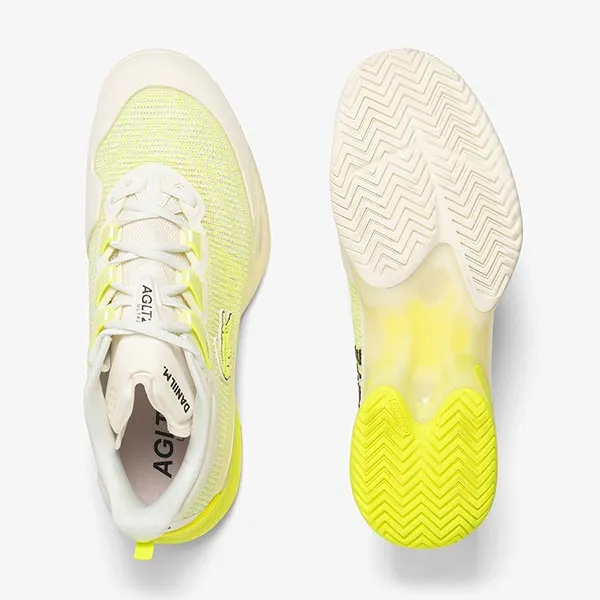 Giày Thể Thao Nam Lacoste AG-LT23 Ultra x Daniil Medvedev 50SMA0010 HT3 Màu Trắng Phối Vàng Size 41