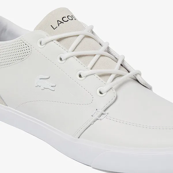 Giày Thể Thao Nam Lacoste Men's Bayliss Leather Sneakers 49CMA0044 21G Màu Trắng Size 8.5