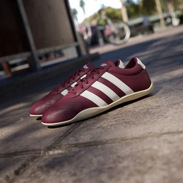 Giày Thể Thao Nữ Adidas Grand Court JQ7242 Màu Đỏ Mận Size 4 UK