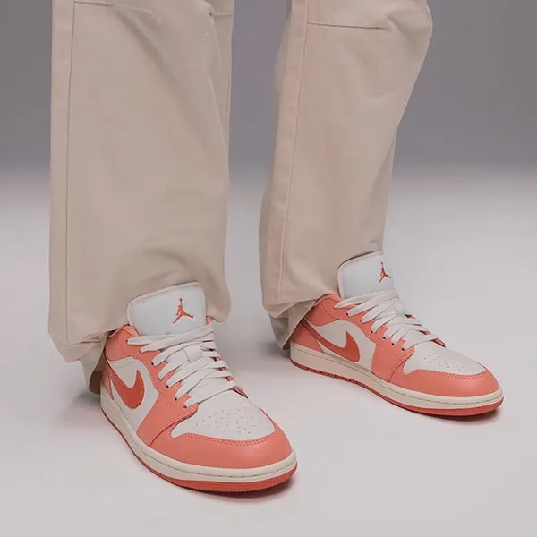 Giày Thể Thao Nữ Nike Air Jordan 1 Low Madder Root DC0774-180 Màu Hồng Trắng Size 36.5