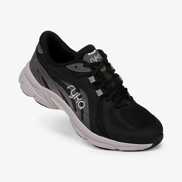 Giày Thể Thao Nữ Ryka Skylift Black Leather Màu Đen Size 39