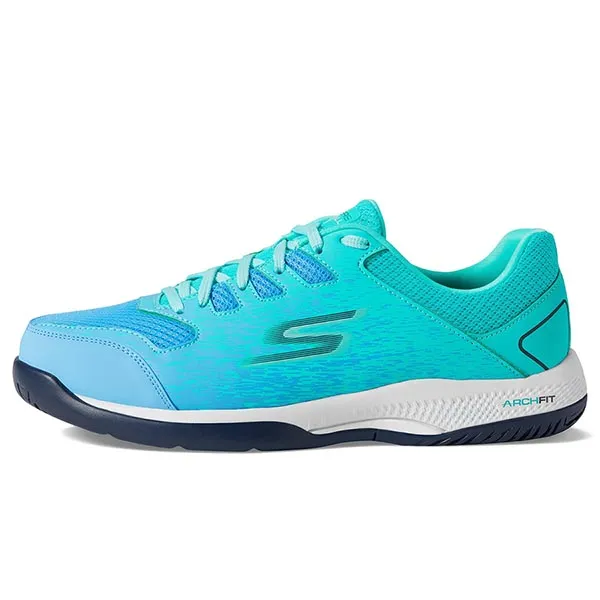 Giày Thể Thao Nữ Skechers Viper Court Pickleball Tennis Shoes With Arch Fit Turquoise Màu Xanh Ngọc Size 36
