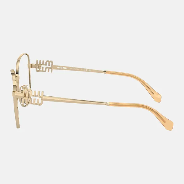 Gọng Kính Cận Nữ Miu Miu 0MU 50XV 14M1O1 Gold Eyeglasses Màu Vàng Gold