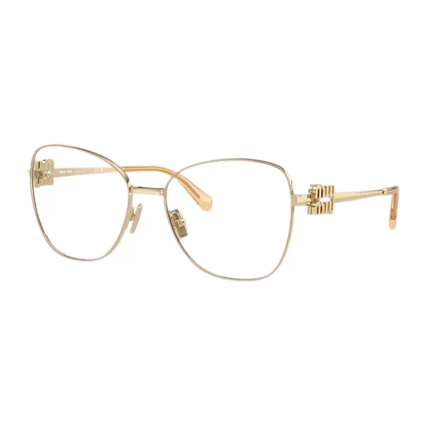 Gọng Kính Cận Nữ Miu Miu 0MU 50XV 14M1O1 Gold Eyeglasses Màu Vàng Gold