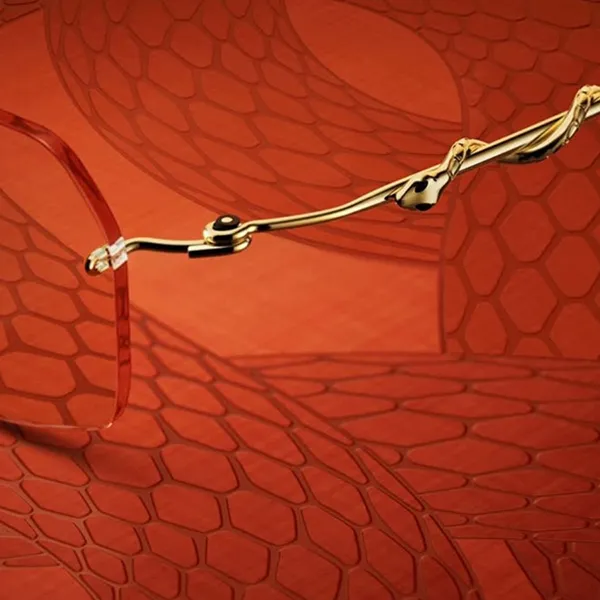 Gọng Kính Nam Lindberg Precsoilt D068 059BC Màu Vàng Gold