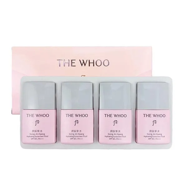 Set Kem Chống Nắng Whoo Gongjinhyang Hydrating Sun Fluid (13ml x 4)