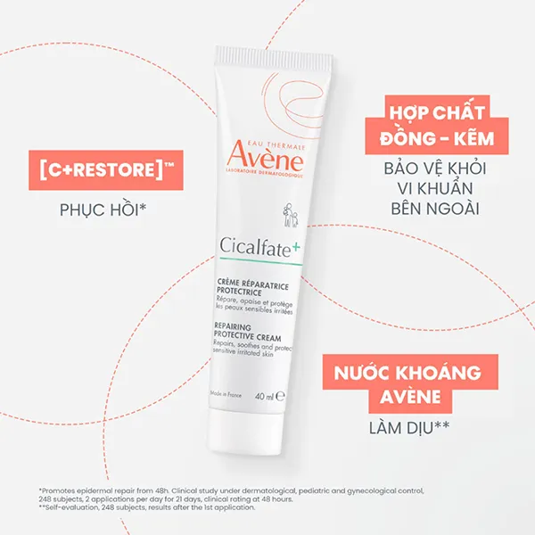 Kem Dưỡng Phục Hồi Làm Dịu Da Avène Cicalfate+ Creme 40ml